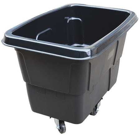 GRAINGER GLOBAL SOURCING 36FK92 CUBE TRUCK 7/16 CU YD. 400LB. CAP BLACK