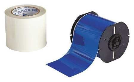 BRADY SPC ABSORBENTS B30C-4000-483BL-KT LABEL TAPE CARTRIDGE,BLUE,4 IN.W