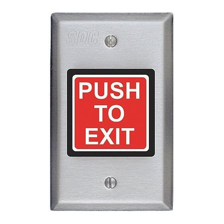 SDC 422U PUSH TO EXIT BUTTON 2-7/8 IN.W MOMENTARY
