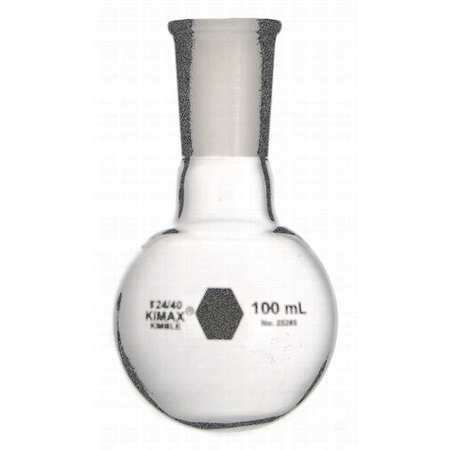 KIMAX 25285-1000 ROUND BOTTOM FLASK,1000ML,GLASS,PK12