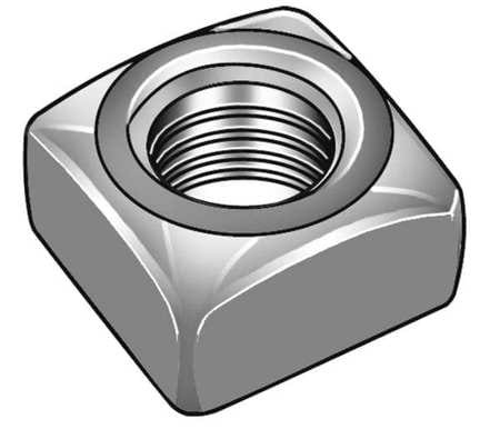 GRAINGER GLOBAL SOURCING U11121.100.0001 SQUARE NUT 1-8 1-5/8 W LOW STEEL PLAIN