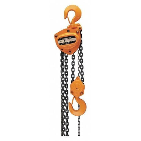 HARRINGTON CB080-20 MANUAL CHAIN HOIST,16000LB,20FT LIFT