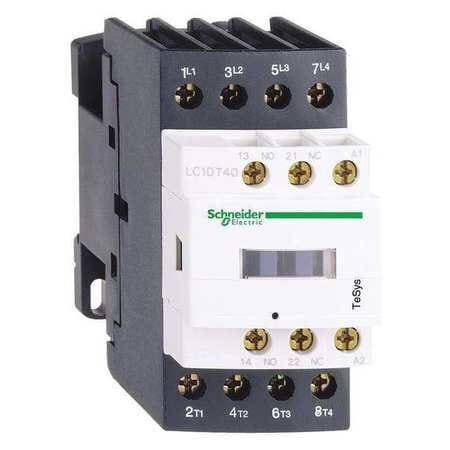 SCHNEIDER ELECTRIC LC1DT40BD 4 POLE, 24 COIL VDC, 40 AMP AT 440 VAC, 