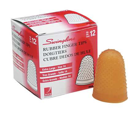 SWINGLINE SWI54014 RUBBER FINGER TIPS SIZE 14 X-LARGE PK12