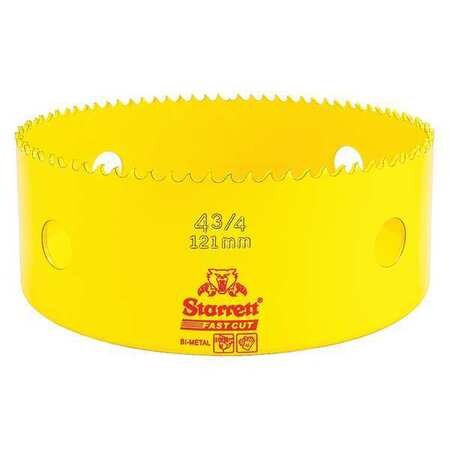 STARRETT FCH0434-G HSS FAST CUT HOLE SAW 4-3/4" (121MM) - A