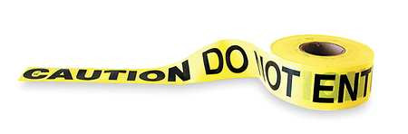 GRAINGER GLOBAL SOURCING 1N956 BARRICADE TAPE YELLOW/BLACK 1000FT X 3IN