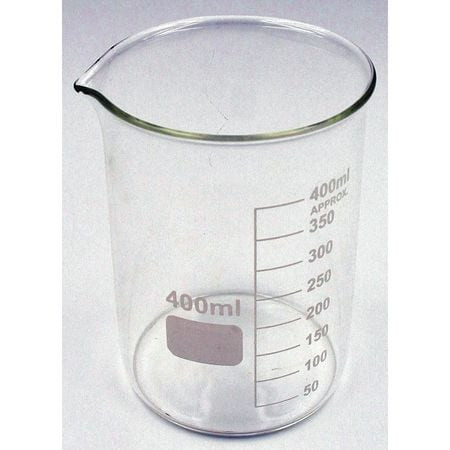 LAB SAFETY SUPPLY 5YGZ3 BEAKER LOW FORM GLASS 400ML PK6