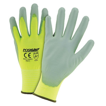 POSiGRIP HVY713SUTS/L TOUCHSCREEN UTILITY GLOVE L YELLOW PK12