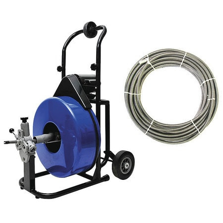 WESTWARD 7DD56 DRAIN CLEANING MACHINE 3/4X100 5/8X125