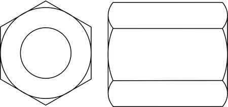 BIG BOLT CORP HXCNSSR346 COUPLING NUT 3/4-6 GR 18-8 SS SS PK2
