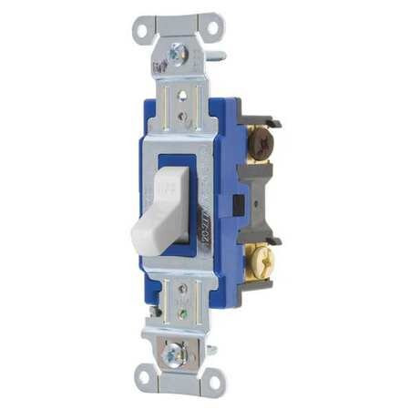 BRYANT 4803BW WALL SWITCH 15A WHITE 3-WAY TYPE TOGGLE