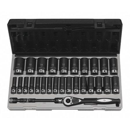 GREY PNEUMATIC 82629MD 1/2" DR. 29PC METRIC DEEP DUO-SOCKET SET