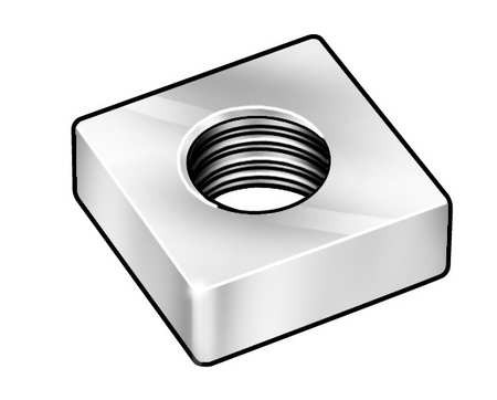 HODELL-NATCO 1XB14 SQUARE NUT 1/4-20 7/16 W STEEL ZP PK100