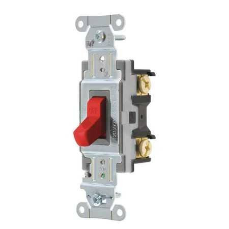 HUBBELL CSB120R WALL SWITCH 20A RED 1 HP 1-POLE SWITCH