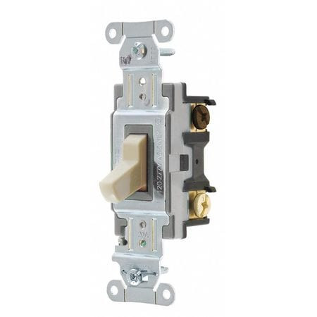 HUBBELL CSB320I WALL SWITCH 20A IVORY 1 HP 3-WAY SWITCH