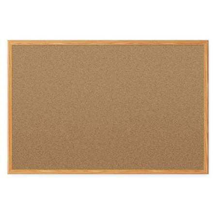 QUARTET 85366 CORK BOARD 3FT.X2FT. OAK FINISH