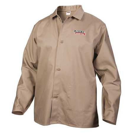LINCOLN ELECTRIC KH840XL WELDING JACKET KHAKI XL 33 IN L