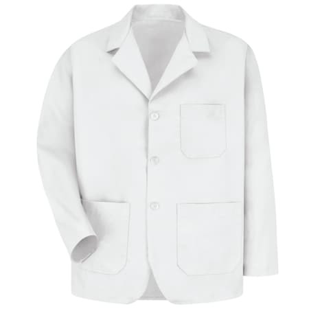 RED KAP KP10WH LN XL MENS WHITE OFFICE COAT 80/20