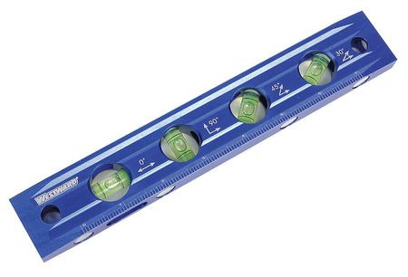 WESTWARD 4MRX8 MAGNETIC TORPEDO LEVEL,9 IN,4 VIALS