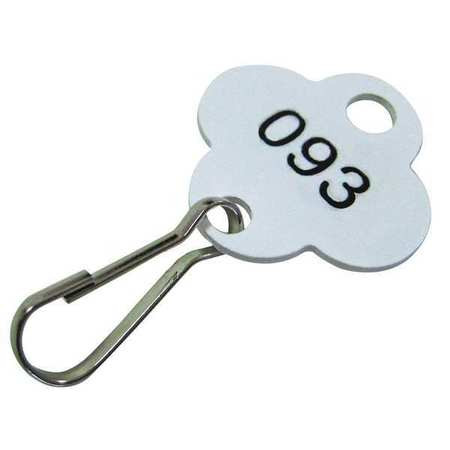 GRAINGER GLOBAL SOURCING 33J881 KEY TAG NUMBERED 201 TO 300 PK100