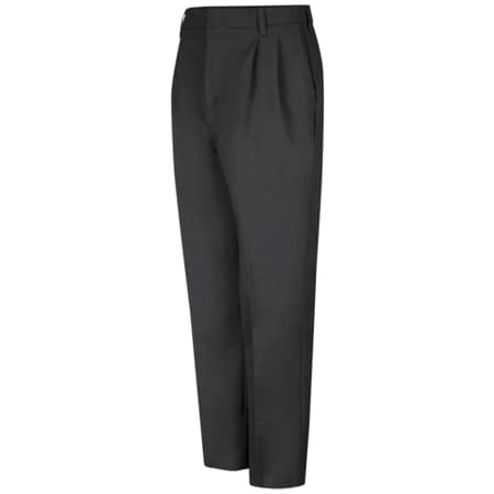 RED KAP PT38BK 34 30 MENS BLACK PLEATED TWILL PANT