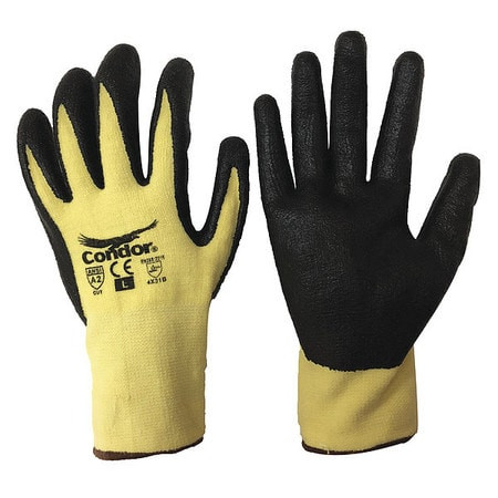 CONDOR USA INC 4TXK5 D1963 CUT RESISTANT GLOVES YELLOW/BLACK 