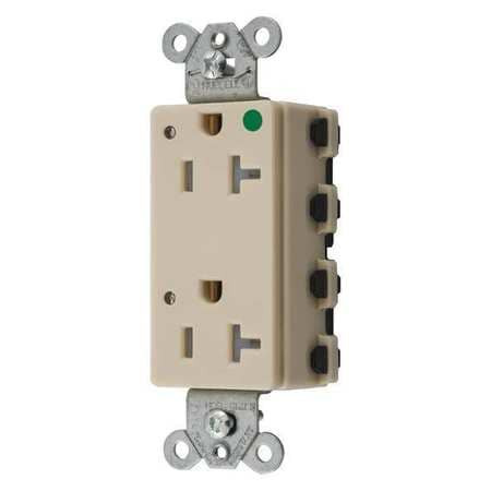 HUBBELL SNAP2182ILTRA RECEPTACLE IVORY 3 WIRES 2 POLES