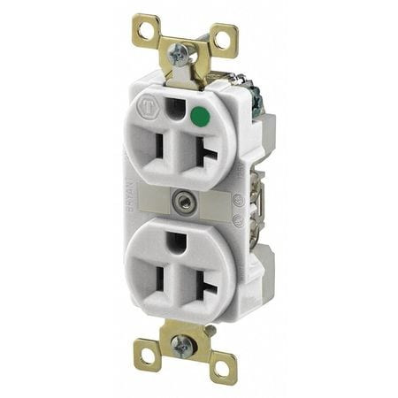 BRYANT BRY8300WL RECEPTACLE WHITE 20A 125VAC ILLUMINATED