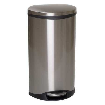 TOUGH 6ZCL2 TRASH CAN OVAL 13 GAL. SILVER