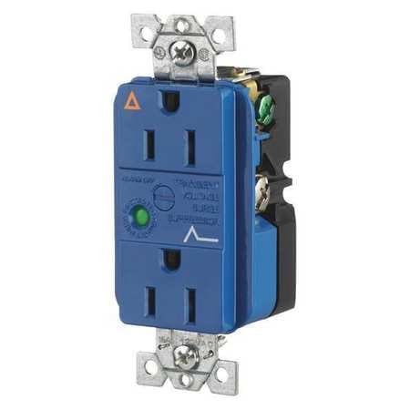 BRYANT SP52IGA RECEPTACLE BLUE 15A DECORATOR OUTLET