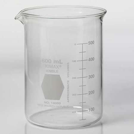KIMAX 14000-600 BEAKER 600ML GLASS PK36