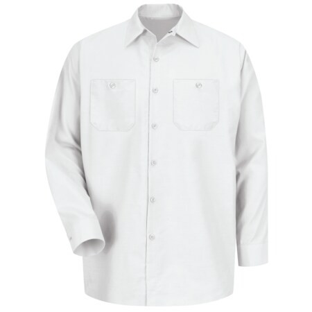 RED KAP SP14WH LN 4XL MENS LS WHITE POPLIN WORK SHIRT 4XL