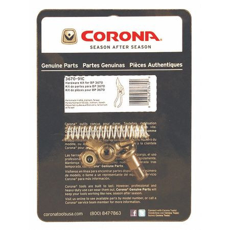 CORONA CLIPPER COMPANY 3670-91C HARDWARE KIT IRRIGATION BYPASS PRUNER