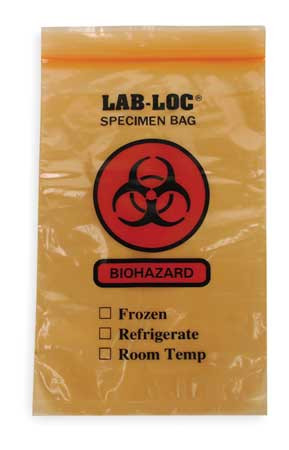 ELKAY PLASTICS CO LAB20609OE SPECIMEN TRANSFER BAG 9 IN L PK1000