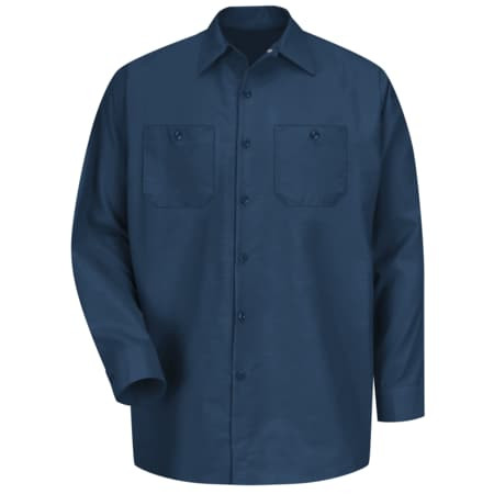 RED KAP SP14NV RG 6XL MENS LS NAVY POPLIN WORK SHIRT 6XL