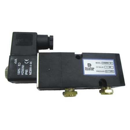 DYNAQUIP CONTROLS 145855.03 SOLENOID AIR CONTROL VALVE 1/4 IN 24VDC