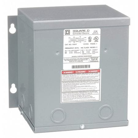 SQUARE D 15S1F XFMR DRY 1PH 15KVA 240X480V120/240V