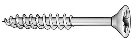 HODELL-NATCO 3LGZ5 DECK SCREW FLAT #6 1 5/8 IN PK100