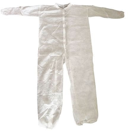 CONDOR USA INC 26W764 COLLARED DISPOSABLE COVERALLS, 4XL, WHIT