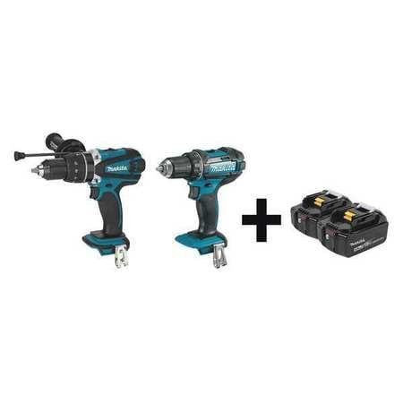 MAKITA XPH03Z  XFD10Z + BL1840B-2 CORDLESS HAMMER DRILL/DRIVER KIT 4.0AH