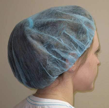 ACTION CHEMICAL A-BC-24-B BOUFFANT CAP,BLUE,UNIVERSAL,PK1000