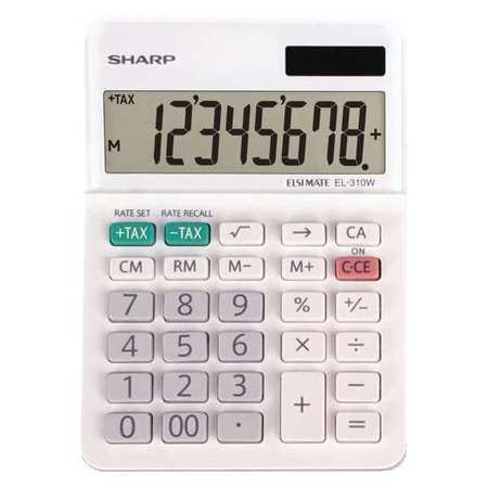 SHARP ELECTRONICS EL-310WB DESKTOP CALCULATOR LCD 8 DISPLAY DIGITS