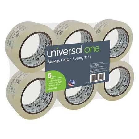 UNIVERSAL ONE UNV33100 HD BOX SEALING TAPE CLEAR 48MMX50M PK6