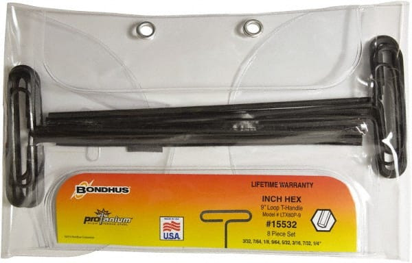 BONDHUS 15532 T-HANDLE HEX KEY SET
