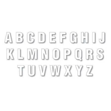 MAGNA VISUAL DCA-151 DIE CUT LETTER MAGNET, WHITE, 1-1/2", PK