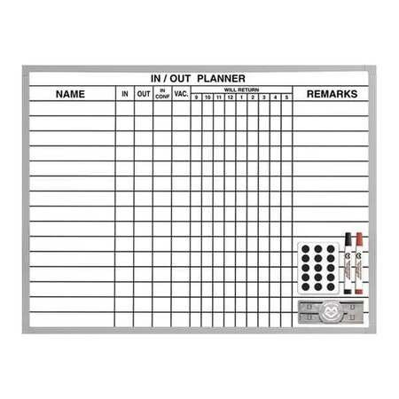MAGNA VISUAL IOP-1824 IN/OUT PLANNER, 18"H X 24"W