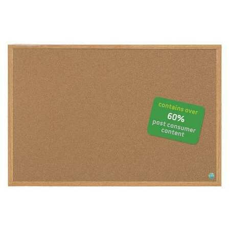 MASTERVISION SB0720001233 EARTH CORK BOARD 3 FT.X4FT. OAK FRAME