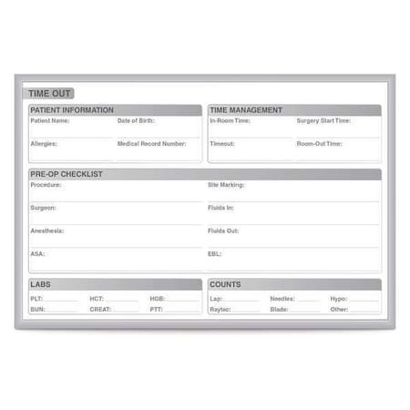 GHENT GRPM312T-18 HEALTHCARE OR TIME OUT MAGNETIC WHITEBOA