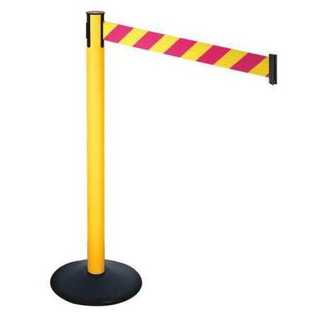 RETRACTA-BELT 331PYW-MYD BARRIER POST MAGENTA/YLW BELT 40 IN H