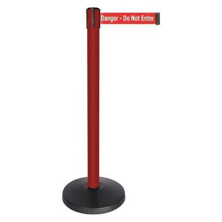 QUEUEWAY QPLUS-21-RI BARRIER POST RED POST RED/WHITE TXT BELT